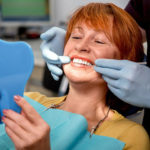 Smiling dental patient