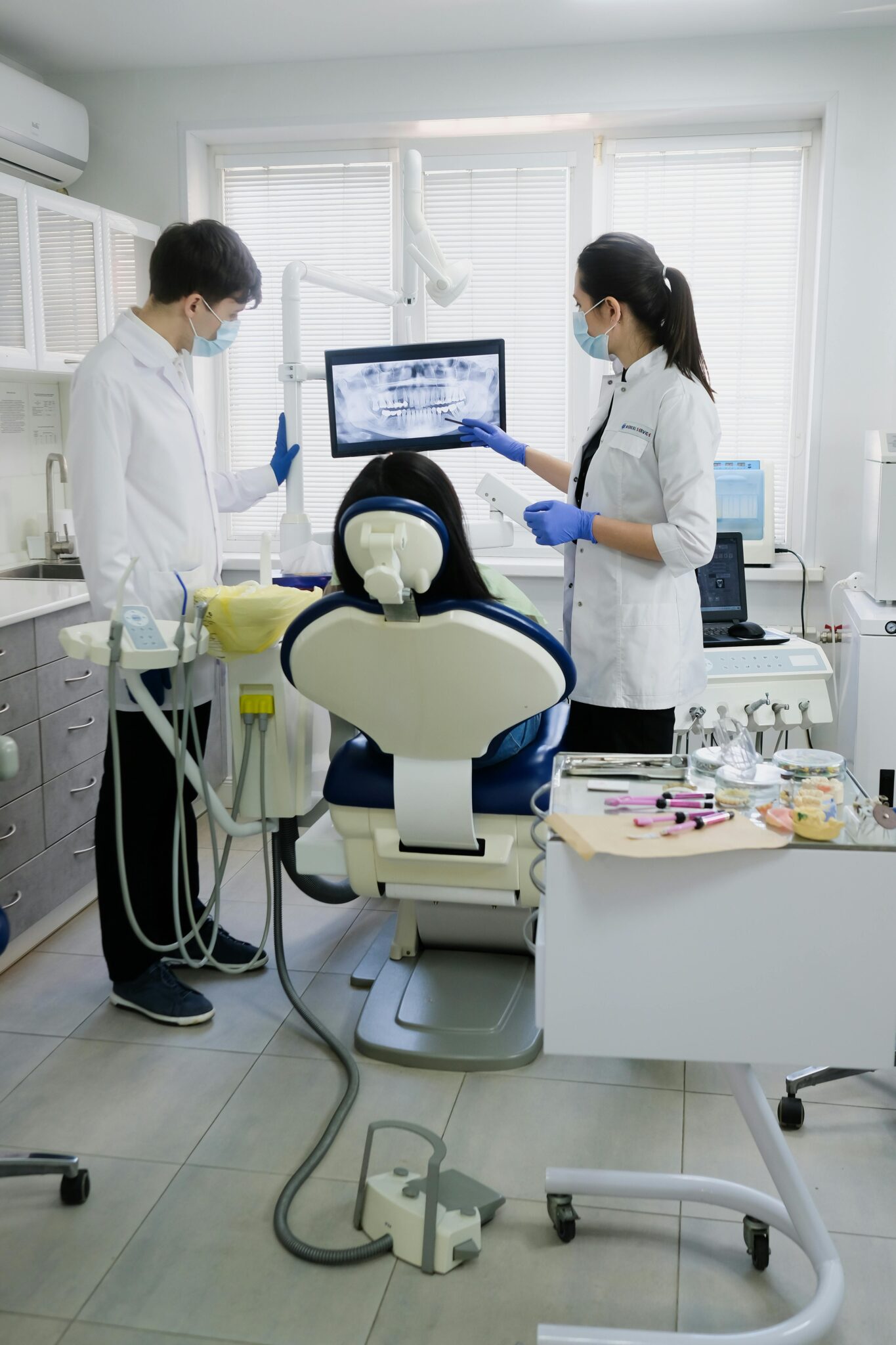 smiling man in dental chair